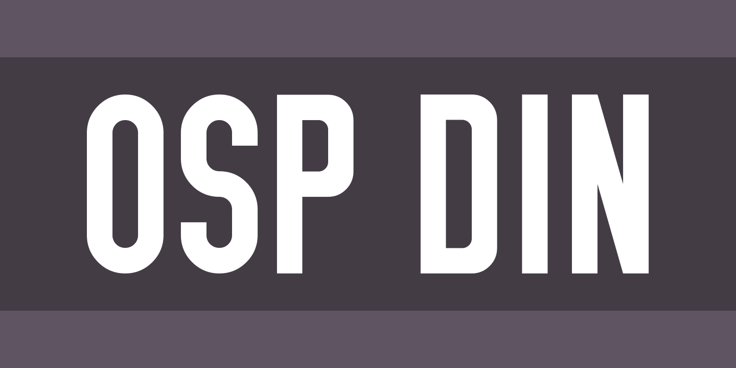 Шрифт OSP DIN